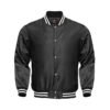 Dark Grey Satin Bomber Jacket