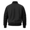 Dark Gray wool and Black Leather Sleeve Varsity Jacket