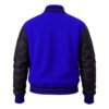 Royal Blue wool and Black Leather Sleeve Varsity Jacket
