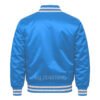 Satin Bomber Varsity Jacket Coloumbia