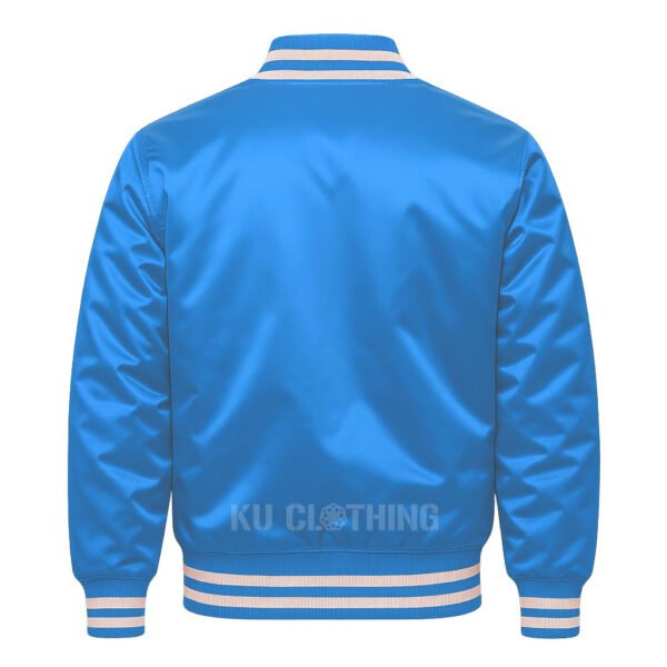 Satin Bomber Varsity Jacket Coloumbia
