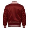 Satin Bomber Varsity jacket Maroon