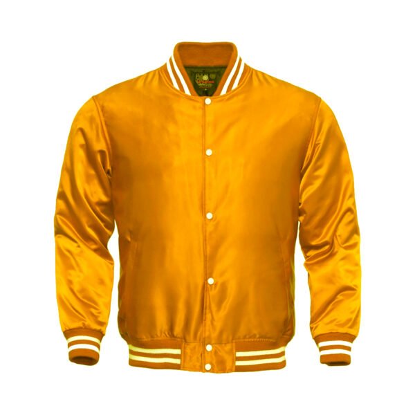 Gold Satin Bomber Jacket