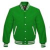 Forest Green Wool Varsity Jacket