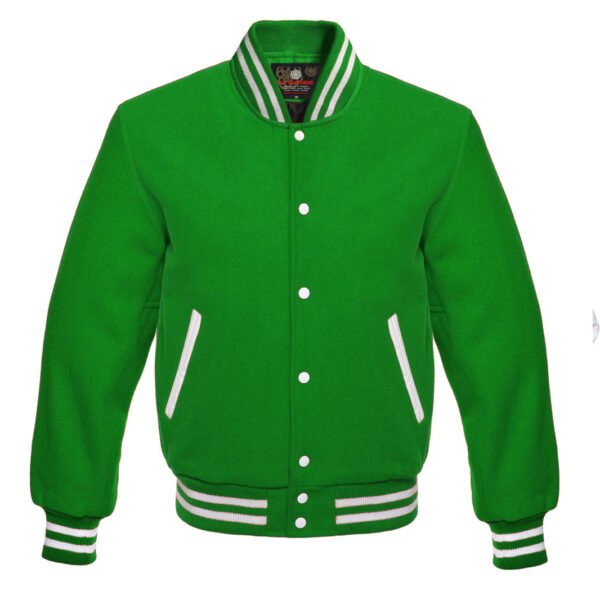 Forest Green Wool Varsity Jacket