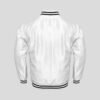 Ivory Satin Bomber Jacket