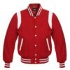 Letterman Baseball Collage School Varsity Jacket Red wool