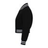 All-wool-croptop-Black1 All Wool Women Croptop Baseball Varsity Jacket Black