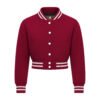 All-wool-croptop-cardinal All Wool Women Croptop Baseball Varsity Jacket Cardinal