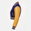 Women Croptop Letterman Varsity Jacket Blue & Gold