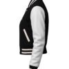 Croptop-White-Black1 Women Croptop Letterman Varsity Jacket Black & White