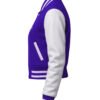 Women Croptop Letterman Varsity Jacket Blue & White