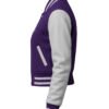 Women Croptop Letterman Varsity Jacket Purple & White