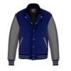 Men-Jacket-Gray-Blue1 Blue wool and Gray Leather Sleeve Varsity Jacket